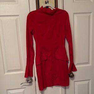 Amazon Vibrant Red Long Sleeve Dress